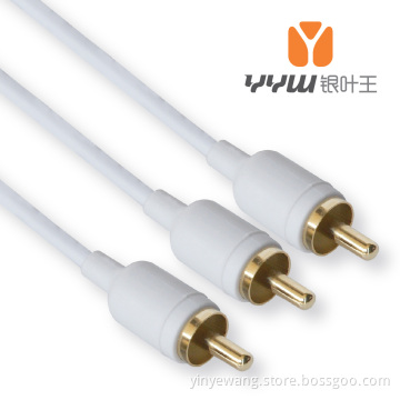 3RCA Male to 3RCA Male Audio and Video Cable (YAH2113WP)